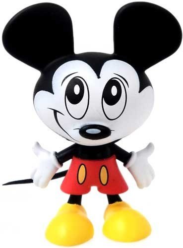 Mickey Mouse figure by Disney, produced by Funko. Front view.