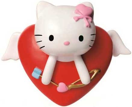 Cupid Kitty figure by Simone Legno (Tokidoki), produced by Sanrio. Front view.