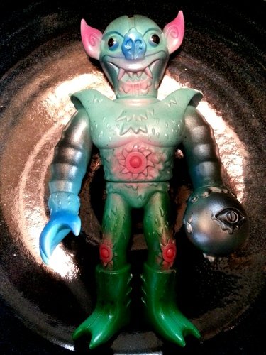 SDCC Blue Bile Jeff figure by Bwana Spoons, produced by Gravy Toys. Front view.