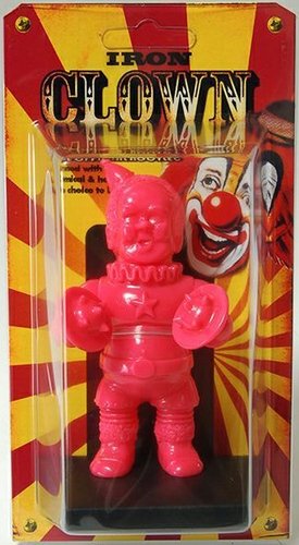 Mini Iron Clown - Pink figure by Kikkake, produced by Kikkake. Front view.