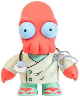 6 Zoidberg figure by Matt Groening, produced by Kidrobot. Front view.