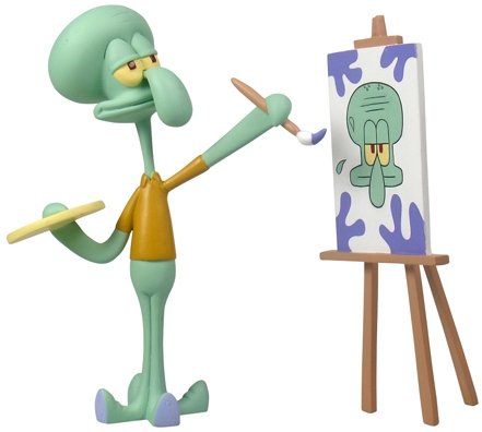 Squidward Painting figure by Nickelodeon, produced by Play Imaginative. Front view.