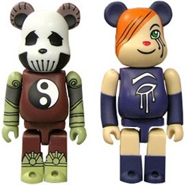 Dawn & Death Be@rbrick Set - SDCC 07 figure by Joe Linsner, produced by Medicom Toy. Front view.