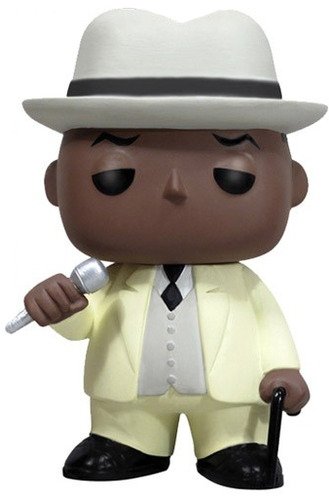 Notorious B.I.G.  figure, produced by Funko. Front view.