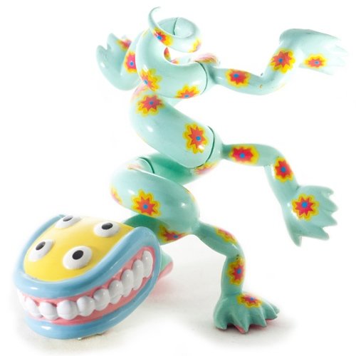 1970s Crazy Newt figure by Jim Woodring, produced by Sony Creative Products. Front view.