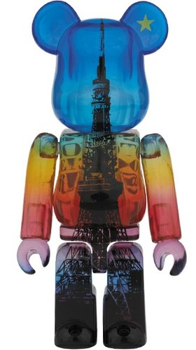 Tokyo Tower 55th Anniversary Be@rbrick 100% figure, produced by Medicom Toy. Front view.