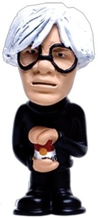Andy Warhol figure, produced by Jailbreak Toys. Front view.