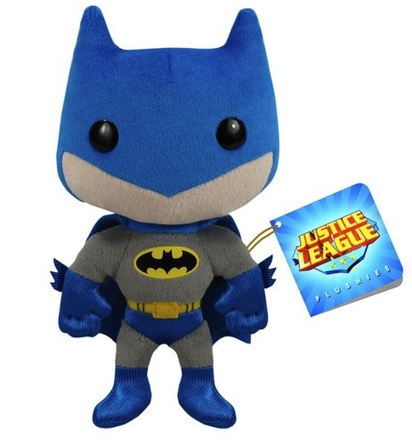 Batman 7 Plush  figure by Dc Comics, produced by Funko. Front view.