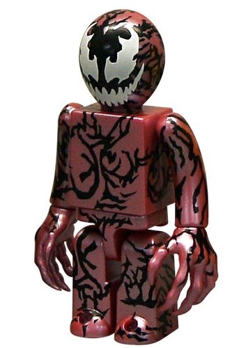 Carnage Kubrick 100% figure by Marvel, produced by Medicom Toy. Front view.