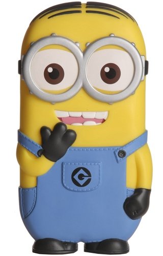 Minion (Despicable Me) Chara-Brick - SDCC 2013 figure, produced by Huckleberry Toys. Front view.