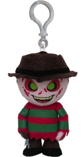 Freddy Mini Plush Clip-On figure, produced by Mezco Toyz. Front view.