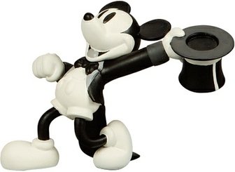 Mickey Mouse figure by Disney, produced by Medicom Toy. Front view.