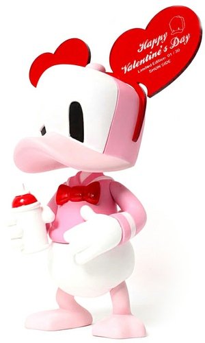 Valentines Day Cap Duck - Tomenosuke Exclusive figure by Shon Side. Front view.