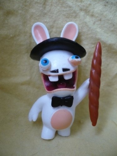 France Rabbid figure by Ubiart Toyz, produced by Ubisoft. Front view.