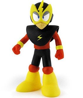 Elec Man figure by Capcom, produced by Jazwares. Front view.