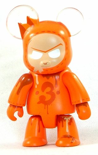 Artoyz Bear Orange figure by Artoyz Originals, produced by Toy2R. Front view.