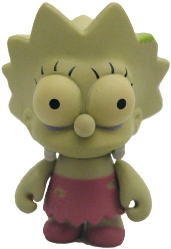 Zombie Lisa figure by Matt Groening, produced by Kidrobot. Front view.