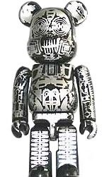 H.R. Giger - Secret SF Be@rbrick Series 12 figure by H.R. Giger, produced by Medicom Toy. Front view.