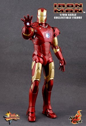 Iron Man Mark 3 figure by Hot Toys, produced by Hot Toys. Front view.