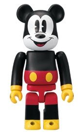 Mickey Mouse Pie-Cut Version Be@rbrick figure by Disney, produced by Medicom Toy. Front view.