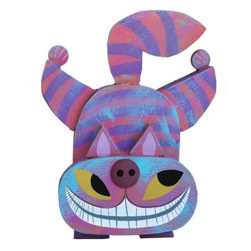 Cheshire Cat figure by Amanda Visell. Front view.