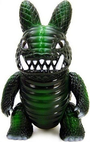Usagi-Gon - Green figure by Frank Kozik, produced by Wonderwall. Front view.