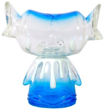 Fenton - Clear Blue figure by Brian Flynn, produced by Super7. Front view.