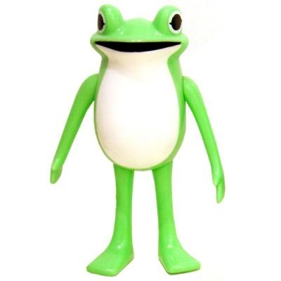 Poolys Frogman - Mini Light Green  figure by Noriya Takeyama, produced by Sekiguchi. Front view.