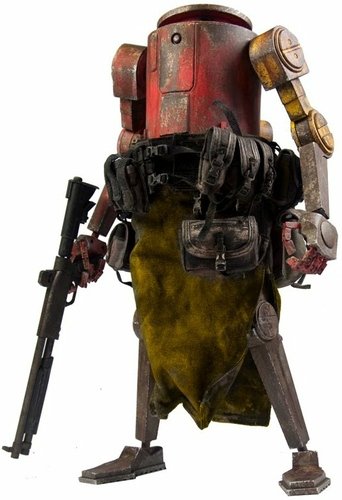 Slim Red Dropcloth figure by Ashley Wood, produced by Threea. Front view.