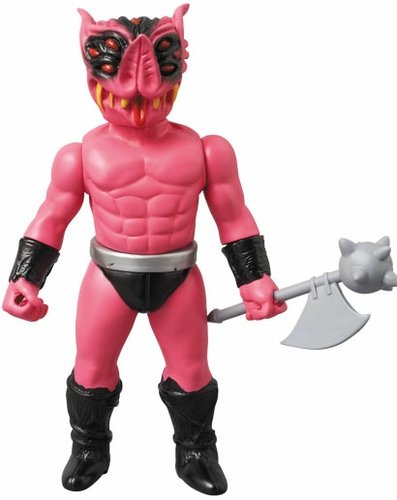 Mock Head - Pink figure by Paul Kaiju, produced by Frenzy. Front view.