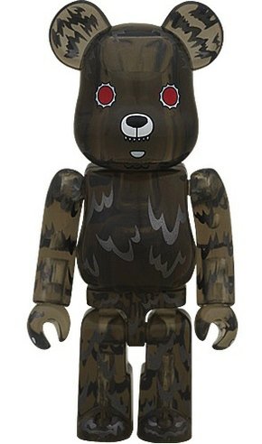 Liquid Erosion Be@rbrick 100% figure by Hiroto Ohkubo, produced by Medicom Toy. Front view.