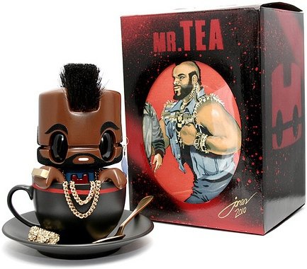 Mr. Tea - The Perfect Brew  Custom figure by Matt Jones (Lunartik). Front view.