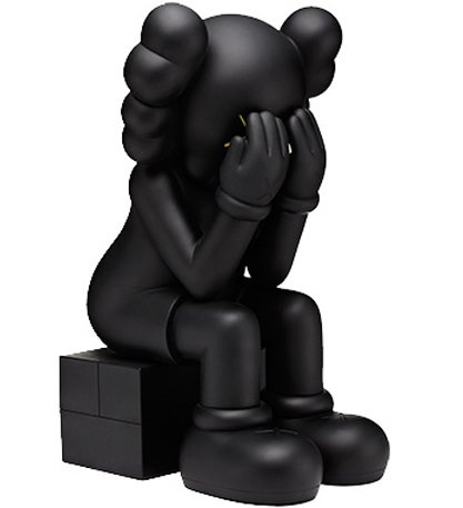 Companion - Passing Through figure by Kaws, produced by Medicom Toy. Front view.