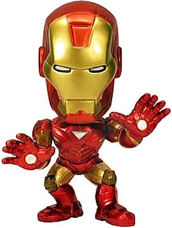 Iron Man 2 Mark VI Funko Force Bobblehead figure by Marvel, produced by Funko. Front view.