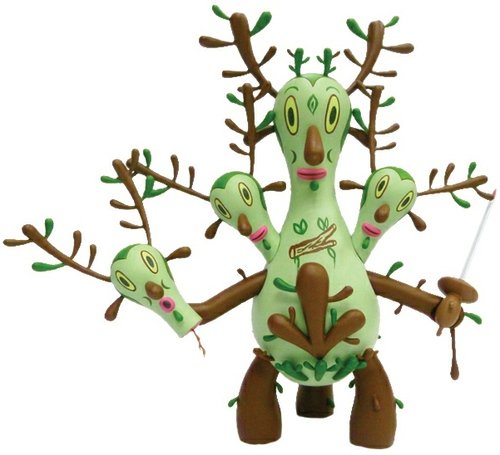 Wolyner Forest Warrior figure by Gary Baseman, produced by The Loyal Subjects. Front view.