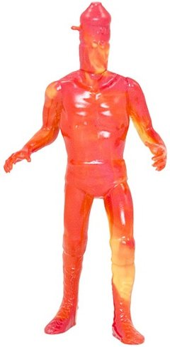 Healeymade IG-BABA Red/Yellow figure by David Healey, produced by Healeymade. Front view.