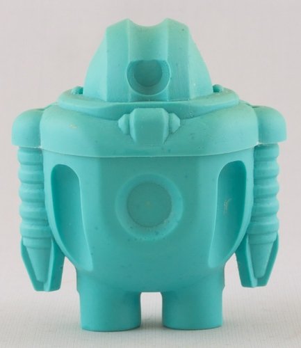 Robotones No. 8 - August - Turquoise Thunder Renold figure by Cris Rose, produced by Cris Rose. Front view.