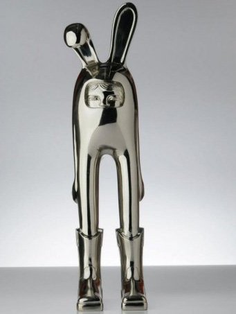 Billy Lifesize - Silver Plated figure by Blamo Toys, produced by Toy Art Gallery. Front view.