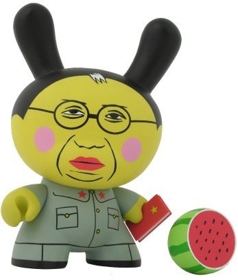 Mrs. Mao figure by Frank Kozik, produced by Kidrobot. Front view.