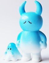 Uamou & Boo - Sad, Pastel Blue figure by Ayako Takagi, produced by Uamou. Front view.