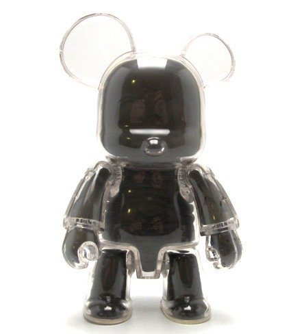 Qee 7 Visible Bear - Black Gid Anatomy  figure, produced by Toy2R. Front view.