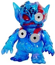 Ooze Bat - Clear Blue figure by Chanmen, produced by Super7. Front view.