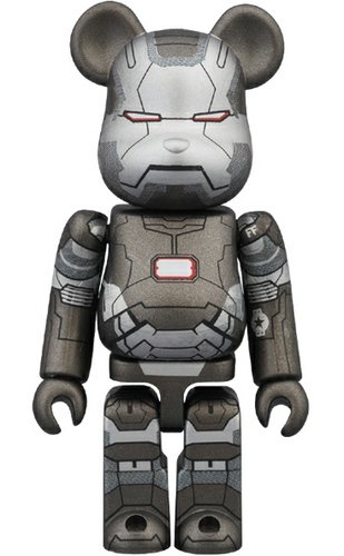 Iron Man 3 (War Machine) Be@rbrick 100% figure by Marvel, produced by Medicom Toy. Front view.