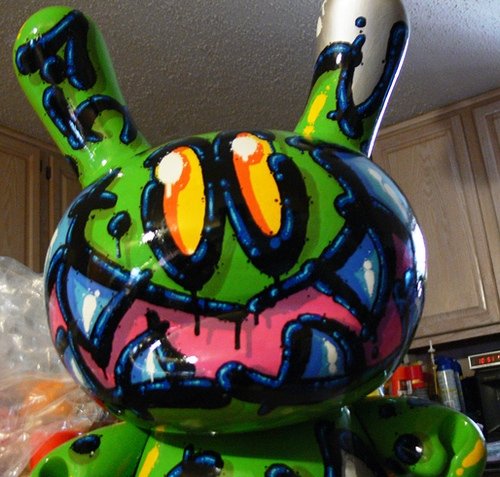 dunny figure by Mist, produced by Kidrobot. Front view.