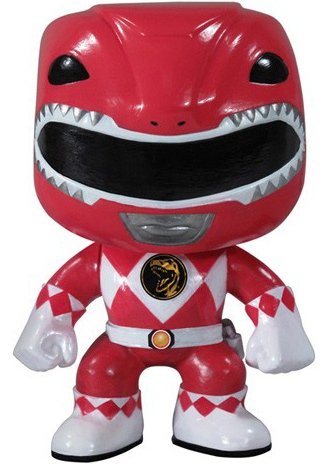 Red Ranger figure, produced by Funko. Front view.