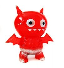 Ice Bat Kaiju - Red figure by David Horvath, produced by Wonderwall. Front view.