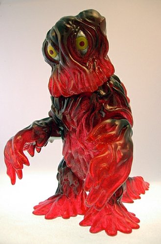 Clear Candy Red Hedorah with Glitter figure by Marmit And Shono Kikaku, produced by Max Toy Company. Front view.