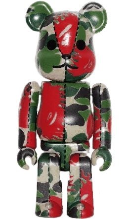 Bape Play Be@rbrick S3 - Multicolor figure by Bape, produced by Medicom Toy. Front view.