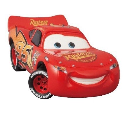 McQueen (Cars) figure by Disney, produced by Medicom Toy. Front view.