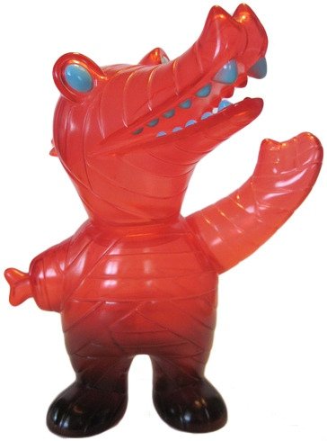 Mummy Gator - SSSS Red  figure by Brian Flynn, produced by Super7. Front view.